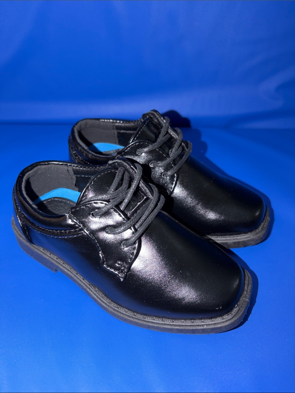 Classic Black Lace-Up Dress Shoes (Toddler 7)
